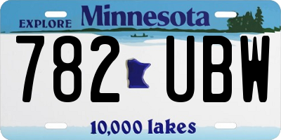 MN license plate 782UBW