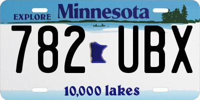 MN license plate 782UBX