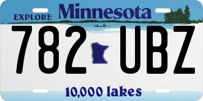 MN license plate 782UBZ