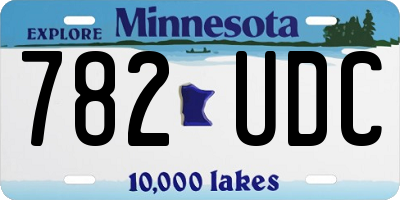 MN license plate 782UDC