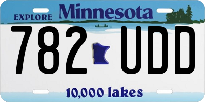 MN license plate 782UDD