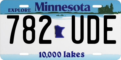 MN license plate 782UDE