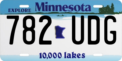 MN license plate 782UDG