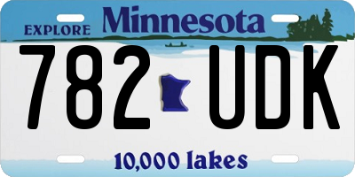 MN license plate 782UDK