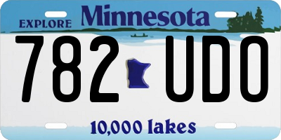 MN license plate 782UDO