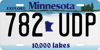 MN license plate 782UDP