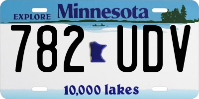 MN license plate 782UDV