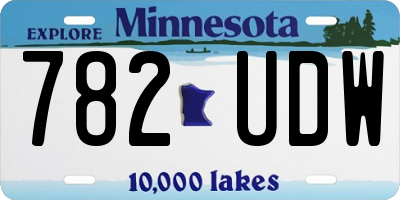 MN license plate 782UDW