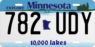 MN license plate 782UDY