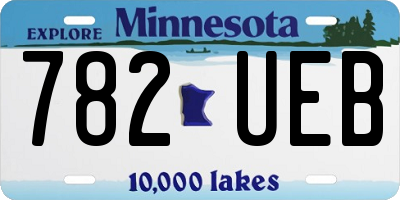 MN license plate 782UEB