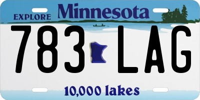 MN license plate 783LAG