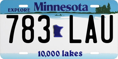 MN license plate 783LAU