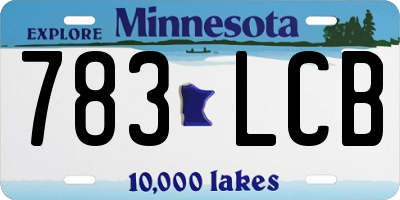 MN license plate 783LCB