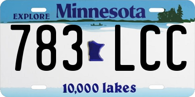 MN license plate 783LCC