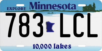 MN license plate 783LCL