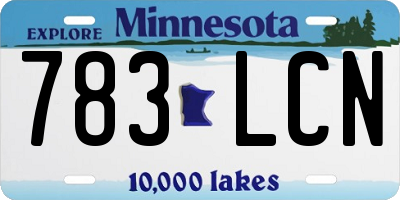 MN license plate 783LCN