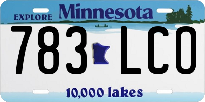 MN license plate 783LCO
