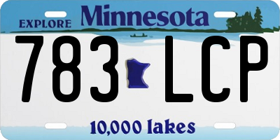 MN license plate 783LCP