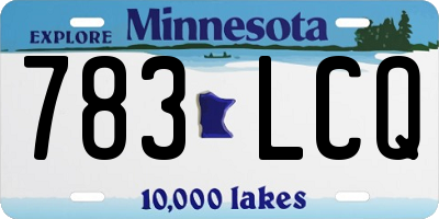 MN license plate 783LCQ