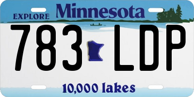MN license plate 783LDP