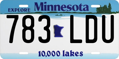 MN license plate 783LDU
