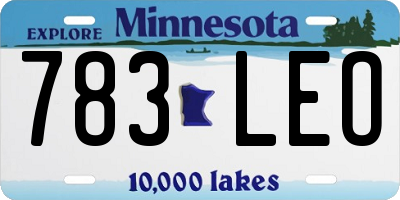 MN license plate 783LEO
