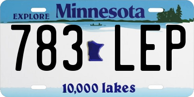 MN license plate 783LEP