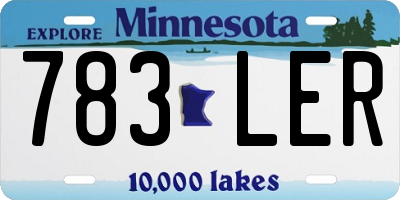MN license plate 783LER