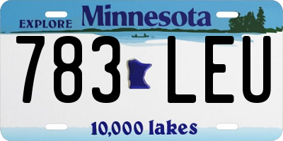 MN license plate 783LEU