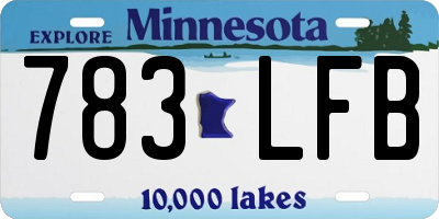 MN license plate 783LFB