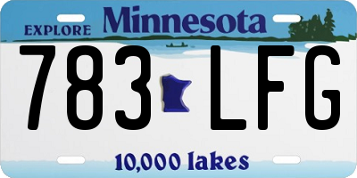 MN license plate 783LFG