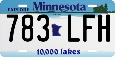 MN license plate 783LFH