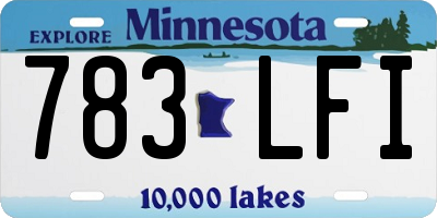 MN license plate 783LFI