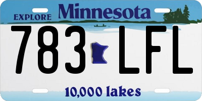 MN license plate 783LFL
