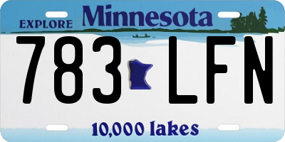 MN license plate 783LFN
