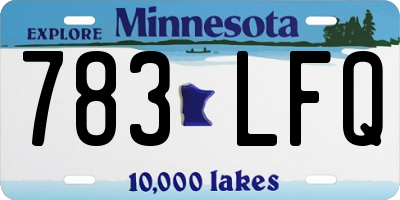 MN license plate 783LFQ