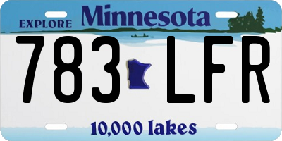 MN license plate 783LFR