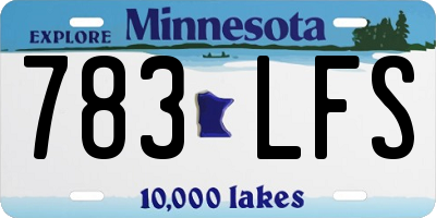 MN license plate 783LFS