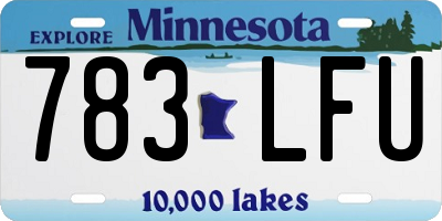 MN license plate 783LFU