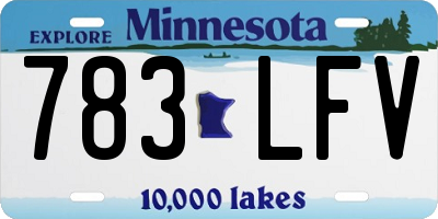MN license plate 783LFV