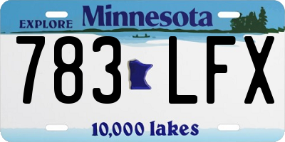MN license plate 783LFX