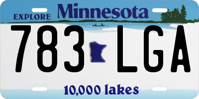 MN license plate 783LGA