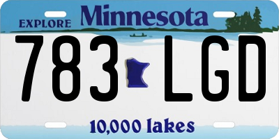 MN license plate 783LGD
