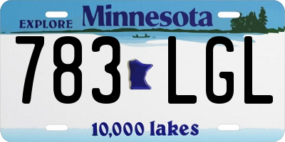 MN license plate 783LGL