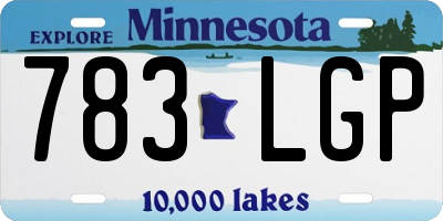 MN license plate 783LGP