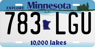 MN license plate 783LGU