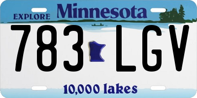 MN license plate 783LGV