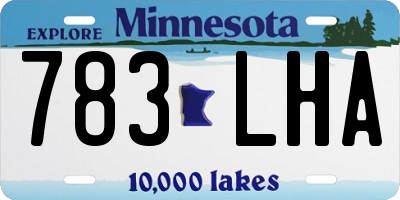 MN license plate 783LHA