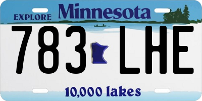 MN license plate 783LHE