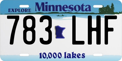 MN license plate 783LHF